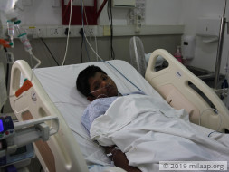 Mohammed fights for his life in the ICU