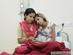 Help 21-year-old Sudharani with a swollen digestive system