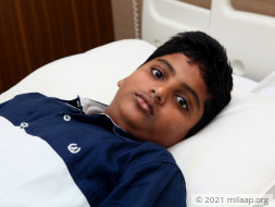 15-year-old Krishna is suffering in pain due to swelling in his joints