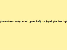 Help a premature baby fight through the odds