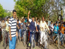 Bengaluru Marathon: Support cycling and Road Safety, Sanjaynagar