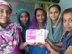 Sanitary pads for girls in Bhuta village
