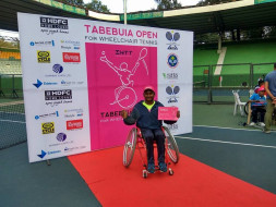 Support wheelchair tennis player, Shiva Prasad, break records