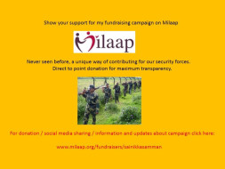 Never seen before,"direct to point donation"for our security forces.
