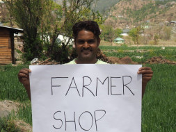 Local organic farmer shop by farmers in Pangna, Himachal Pradesh