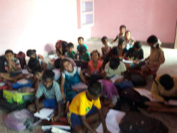 Toilets and Desk benches for students of primary school
