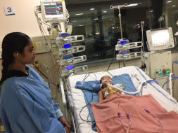 7-month-old Yashank with heart disease battles for his life in the ICU
