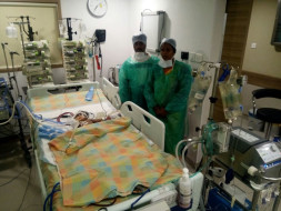 5-month-old Thejesh suffering from Pneumonia is on artificial support