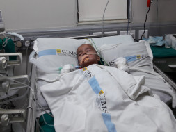 3-year-old Gomaram is suffering from a severe brain condition