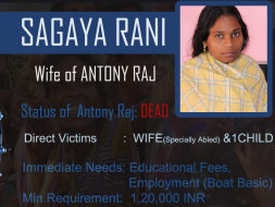 Give Hands for "Ockhi Victim SAGAYARANI"