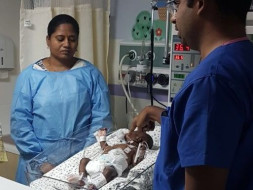 5 month old preterm baby battling to survive