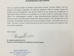 Help My 28 Weeks Born Baby Undergo Heart Operation