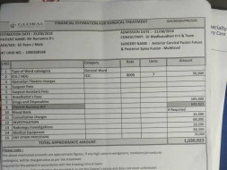 Support Ramanna who is diagnosed with traumatic cervical cord injury