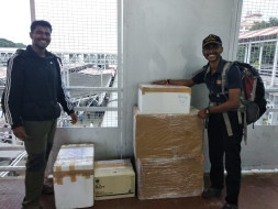 Psycho-social support for Kerala flood victims.