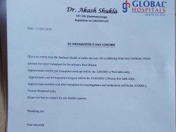 Help My Father Undergo Liver Transplant