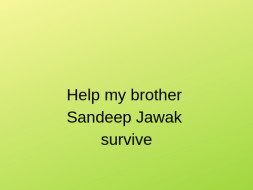 Help my brother Sandeep Jawak survive