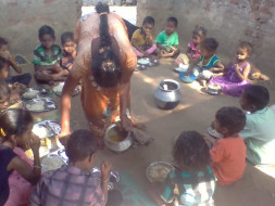 Sponsor Midday Millet Meal For 143 Kids in Hamlets