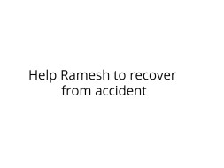 Help Ramesh to recover from accident