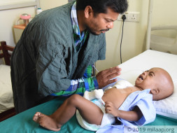 Man Who Sleeps On Hospital Floor Needs Help To Save Son From Cancer