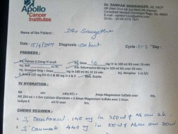 Financial Support For Sangeetha Cancer Treatment