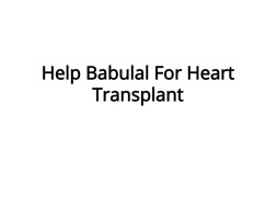 Help Babulal For Heart Transplant
