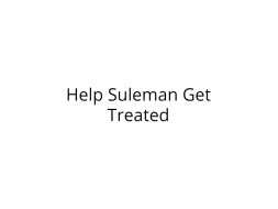 Help Suleman Undergo Keratoplasty