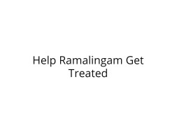 Help Ramalingam Get Treated for Paralysis