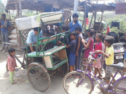 Fruit Distribution drive for children in Slums /streets