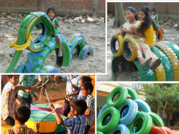 A playground for the children of Arakadu Village (Project Parivartan)