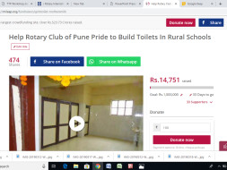 Help Rotary Club of Pune Pride to Build Toilets In Rural Schools