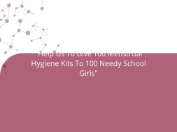 "Help Us To Give 100 Menstrual Hygiene Kits To 100 Needy School Girls"