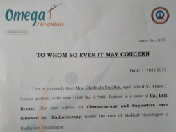 Help Sujatha Fight Cancer