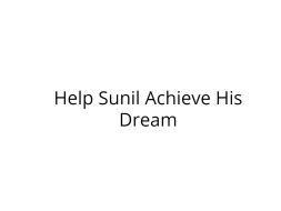 Help Sunil Participate in Ringball