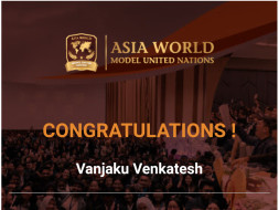 Help me to participate in Asia World Model United Nations - 2019