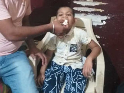 Suyash suffering from cerebral palsy