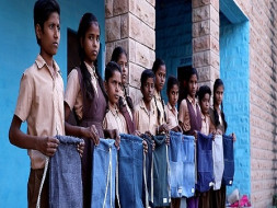 Be a Hero! Gift an Upcycled Denim School Kit to Children.