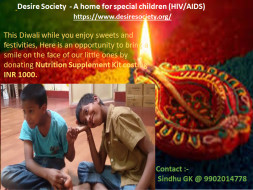 Lighten up your Diwali by helping our children fight HIV