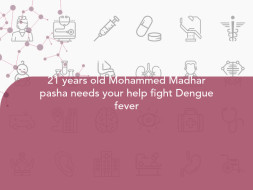 21 years old Mohammed Madhar pasha needs your help fight Dengue fever