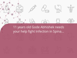 11 years old Gode Abhishek needs your help fight Infection in Spinal card (Spinal tuberculosis)