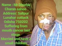 52 Years Old Dhurba Charan Sahoo Needs Your Help Fight Oral Cancer