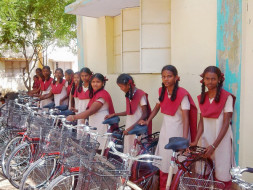 Distributing Cycles To The 10th Students In All Government Schools