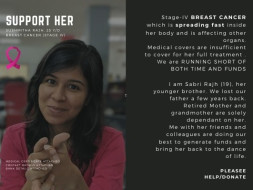 My Sister Is Fighting For Her Life, We Need Your Support To Save Her!