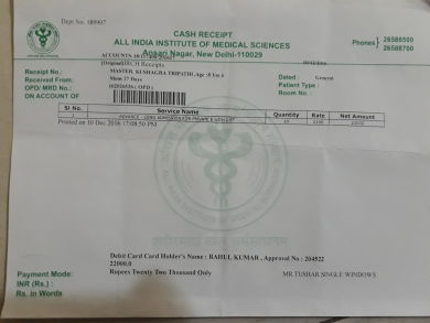 I am sharing discharge summary and a payment receipt.