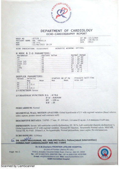 1. Chennai Hospital Report