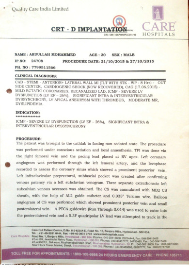 4. Care Hospital Report - CRTD