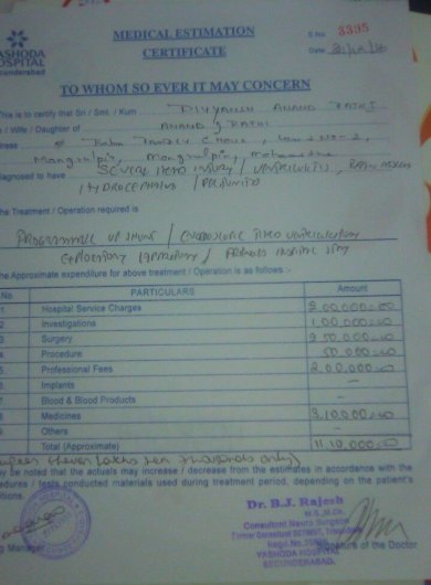 Medical Estimation Letter