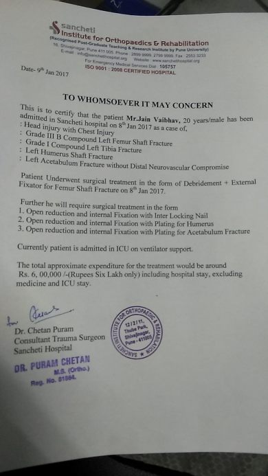 Medical Expenses Quotation(EXCLUDING MEDICINES and ICU STAY)