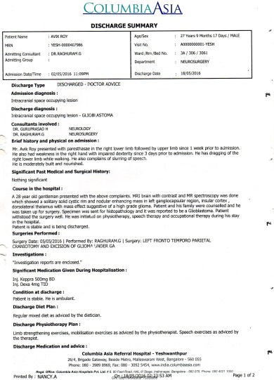 Columbia Asia's report
