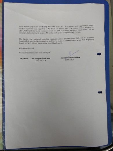 Diagnosis and Treatment Summary of Hardik 2