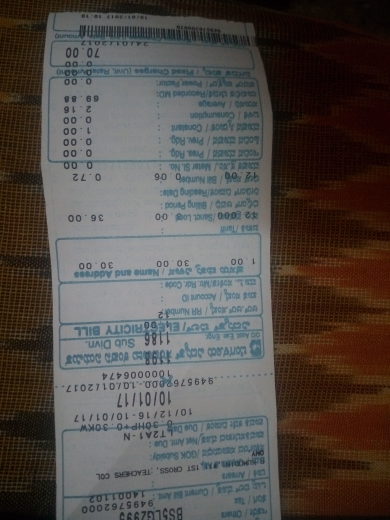 Electricity bill paid using funds contributed